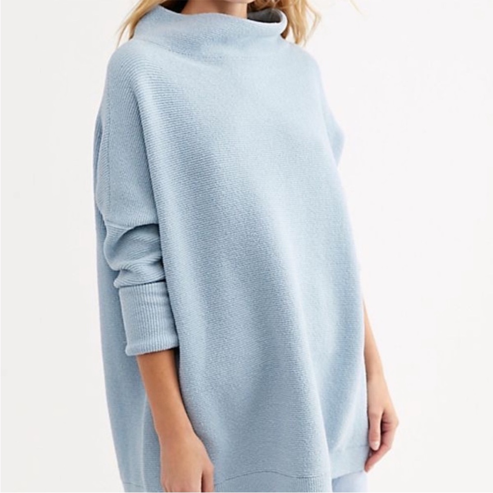 Free People Ottoman Sweater - Baby Blue